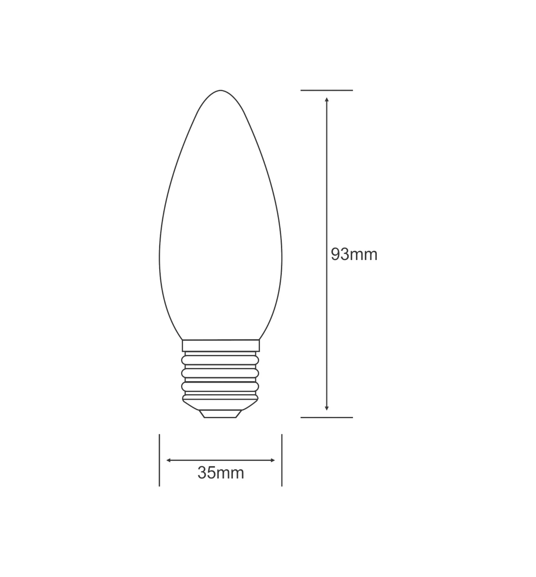 Candle 35mm Incandescent Luxram Candle